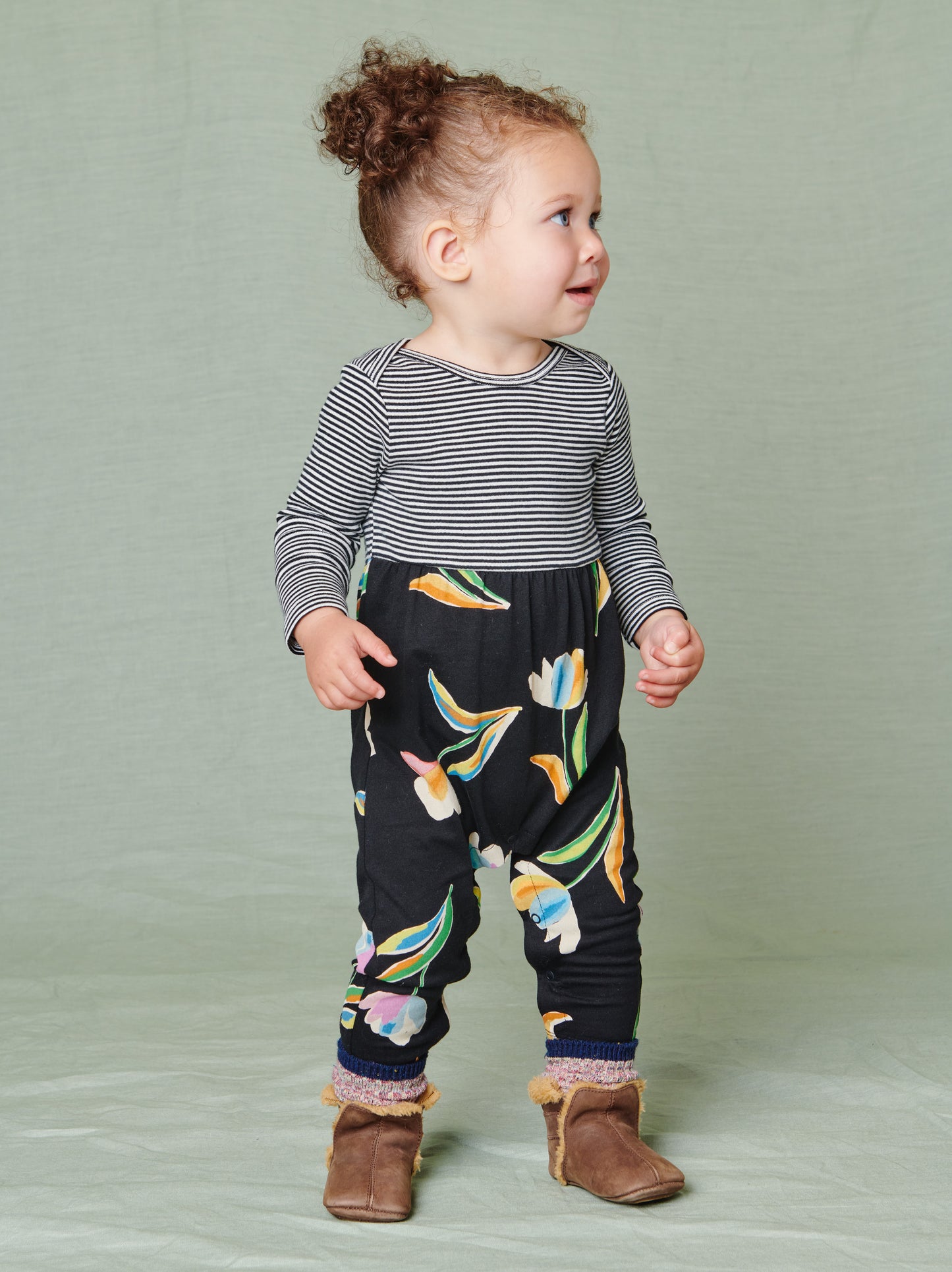 Print Mix Baby Romper - Night Blomma