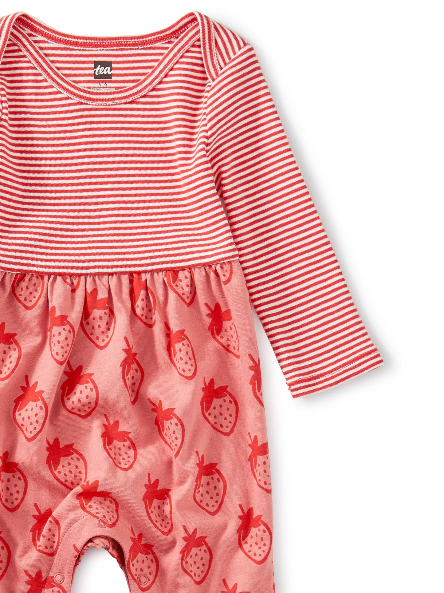 Tea Collection Two-Tone Romper - Fresa Fields