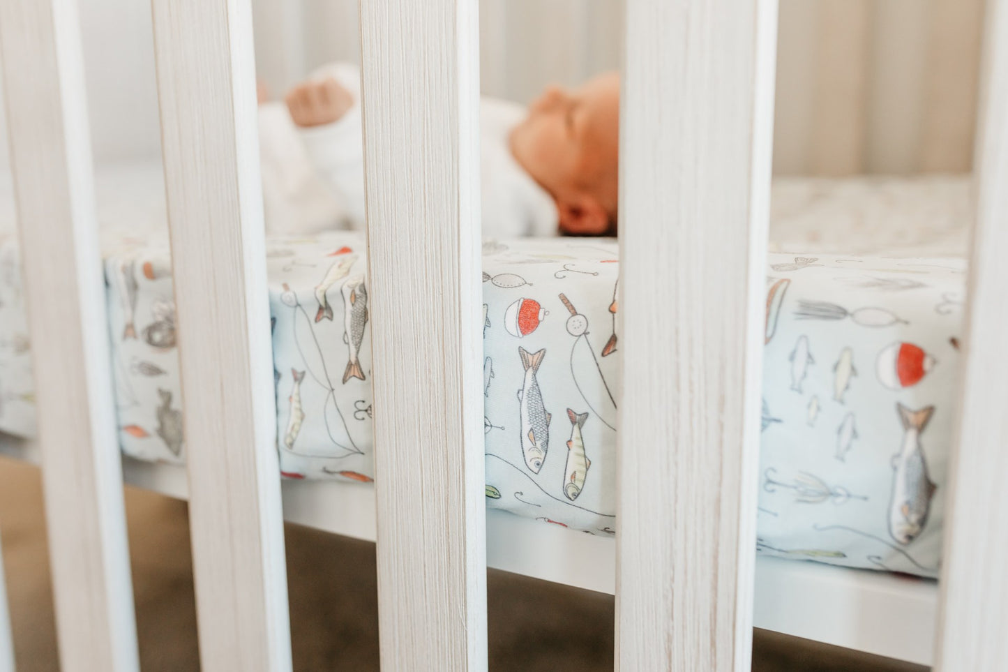 Copper Pearl Crib Sheet - Trout