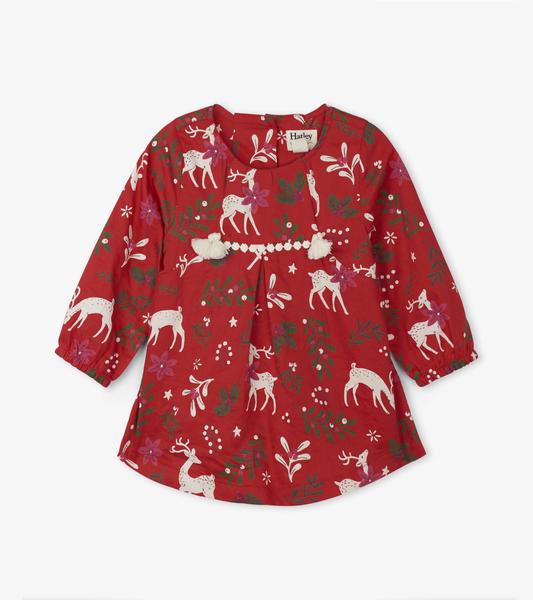 Hatley Mistletoe Deer Baby Party Dress