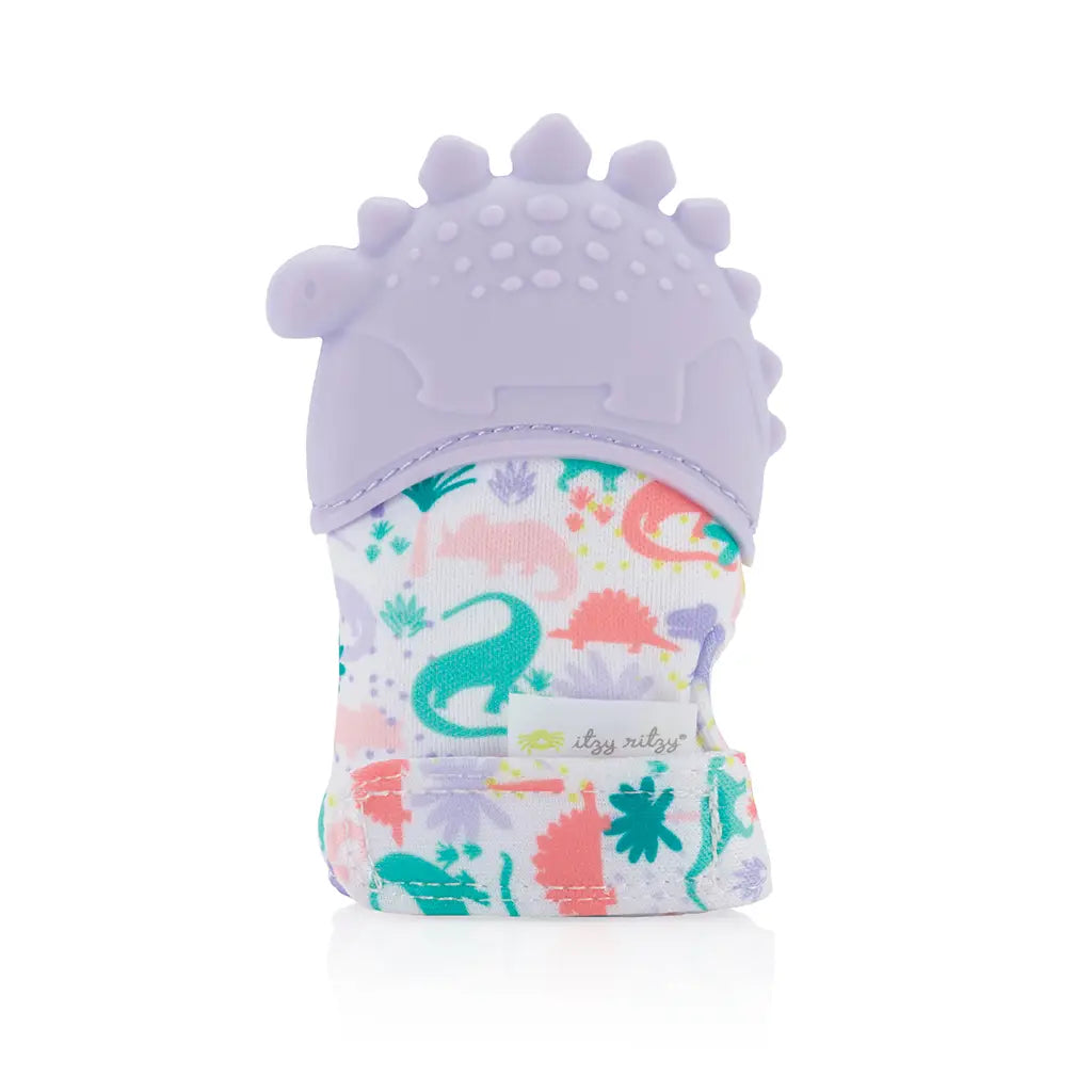 Itzy Ritzy Teething Mitt - Lilac Dino