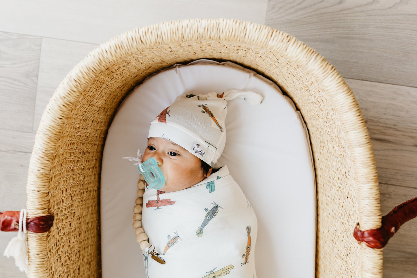 Copper Pearl Top Knot Hat 0-4mo - Ace