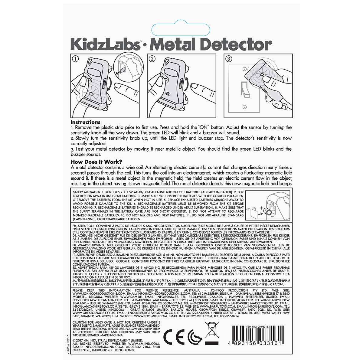 4M Kidzlabs Metal Detector Toy