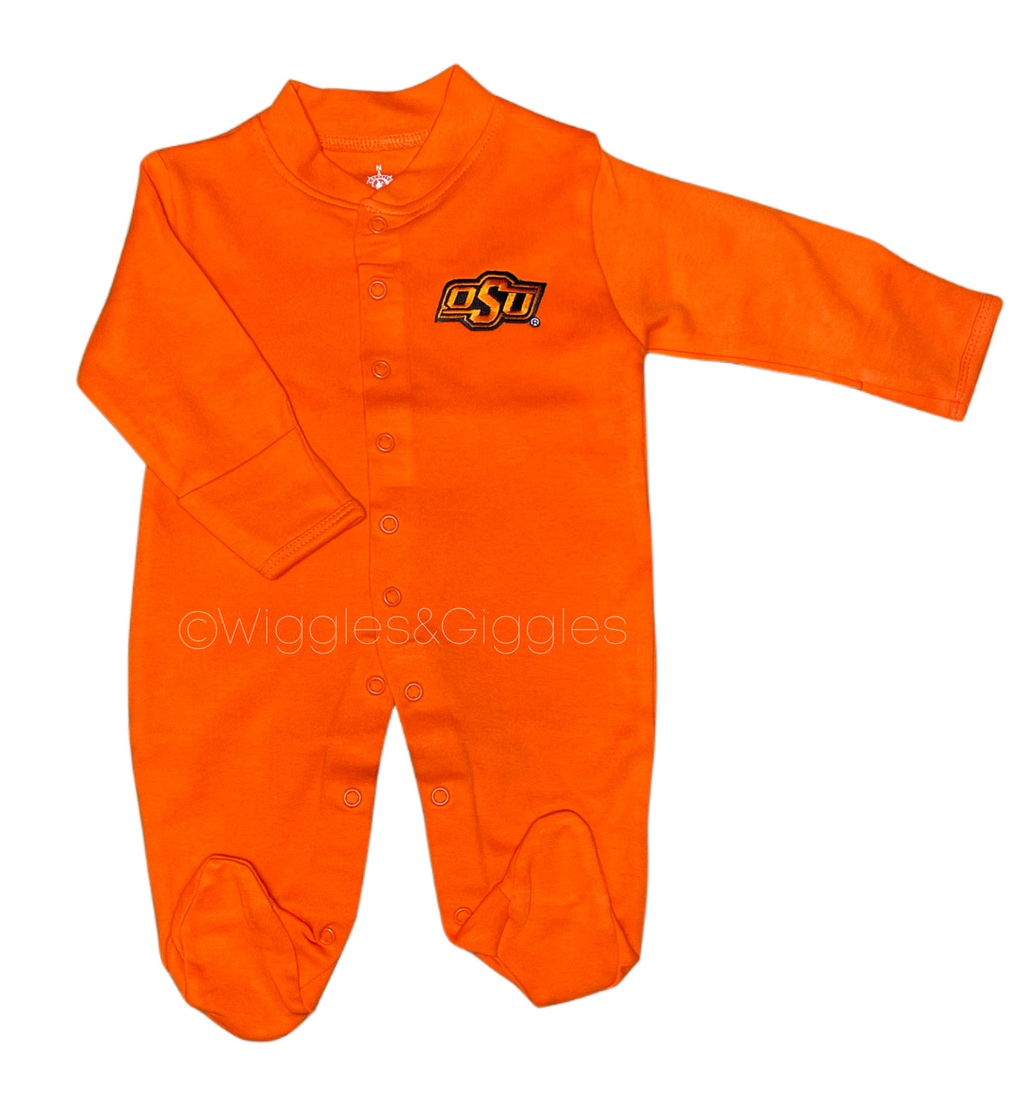 Solid Footed Romper - Orange - OSU