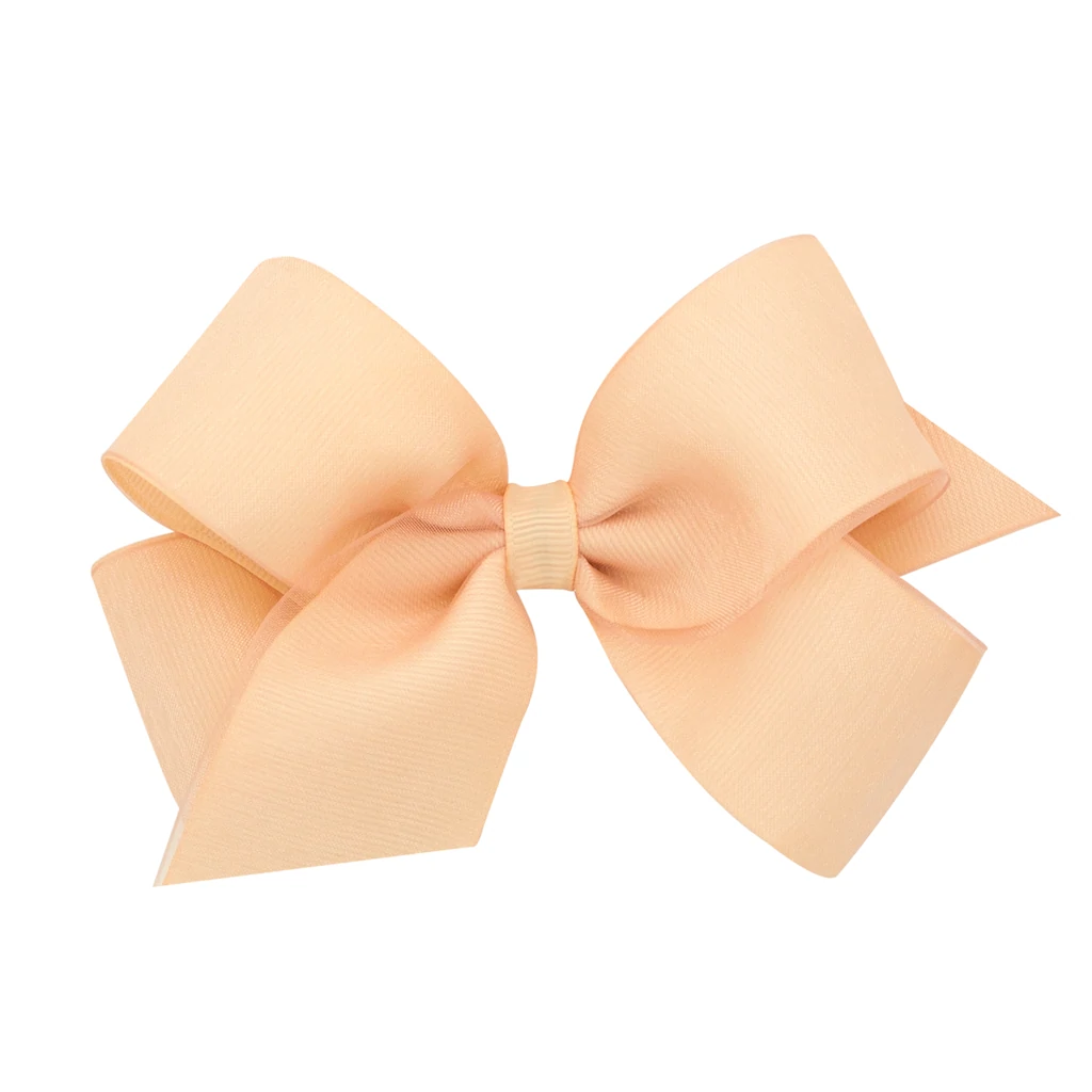 Medium Organza Overlay Grosgrain Hair Bow