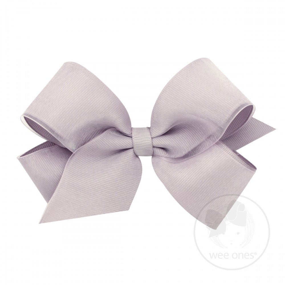 Medium Organza Overlay Grosgrain Hair Bow