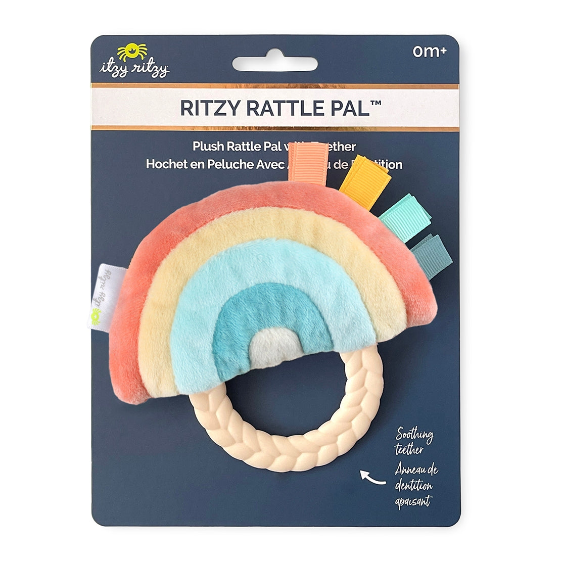 Rainbow Plush Rattle Pal with Teether