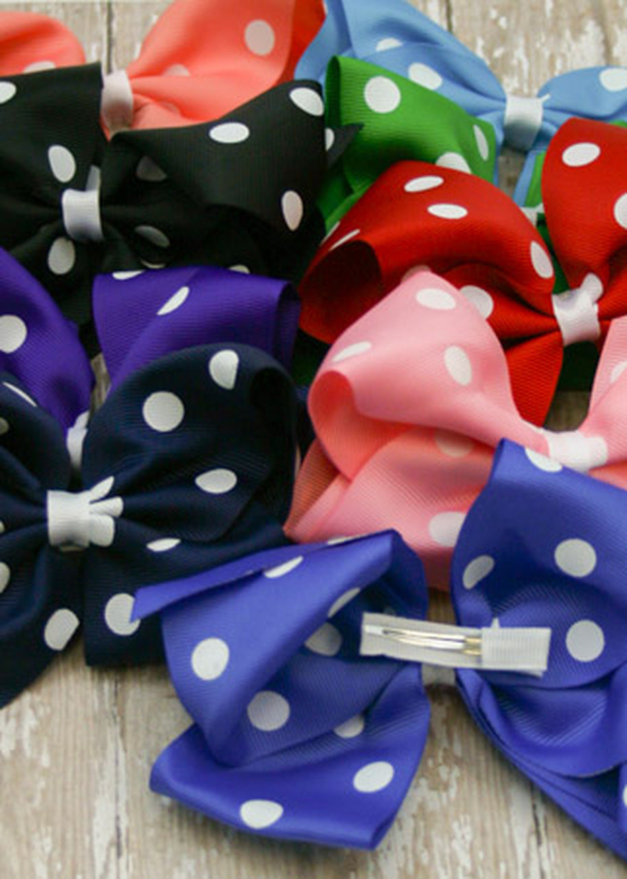 Polka Dot Oversized Bow