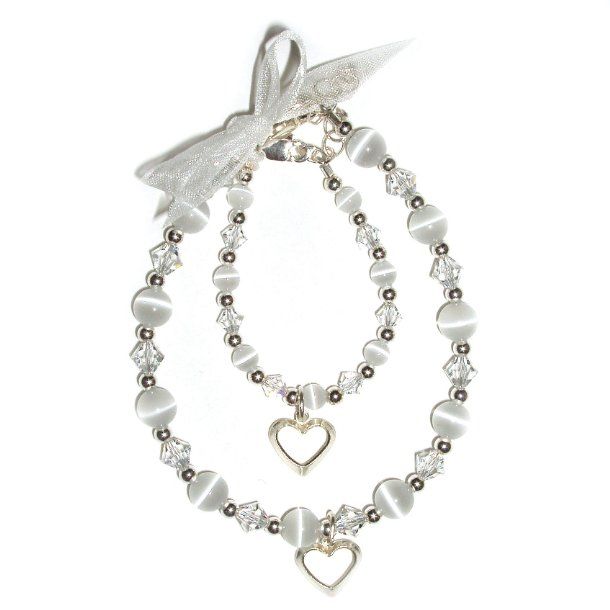Cherished Moments Mom and Me Bracelet Set - Hearts Entwined