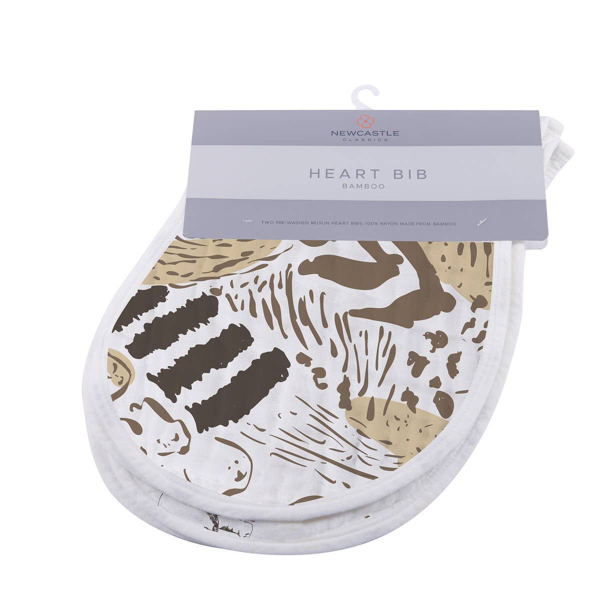 Newcastle Classics Heart Bibs Set of 2 - On the Savannah
