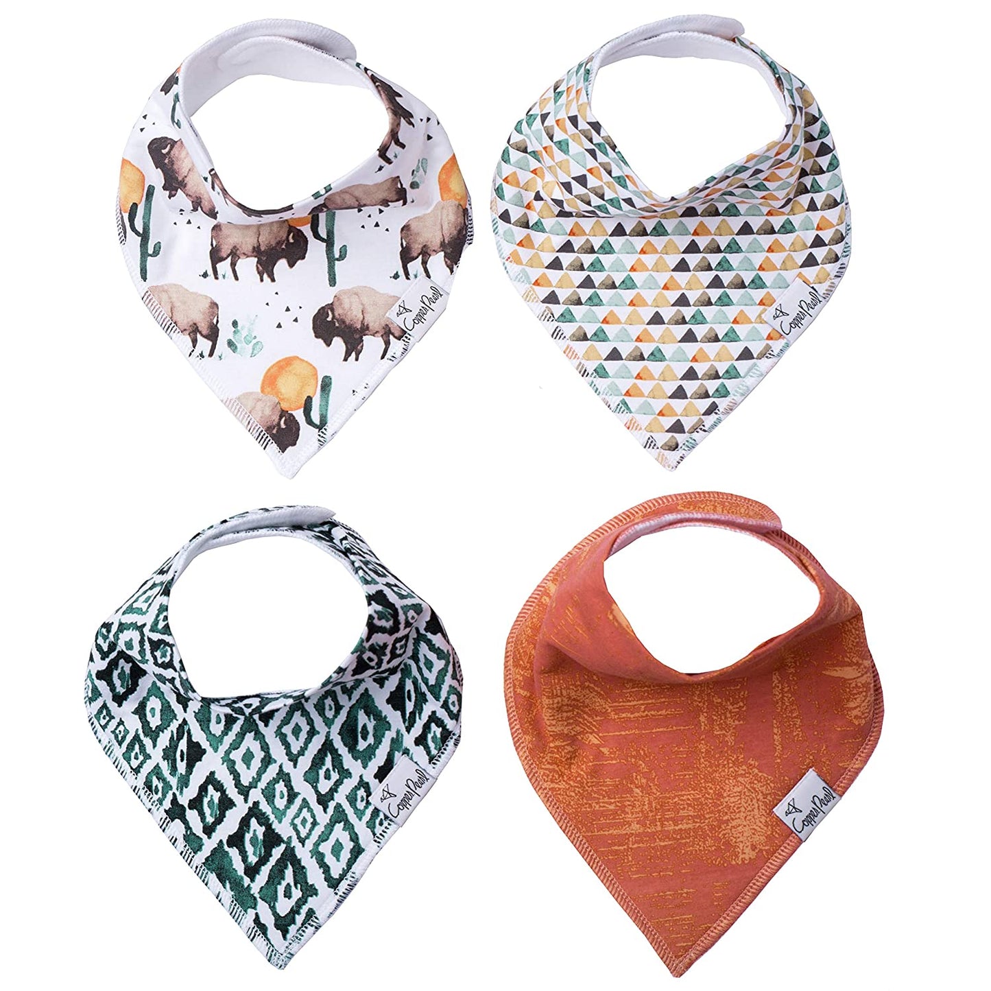 Copper Pearl Single Bandana Bibs - Bison