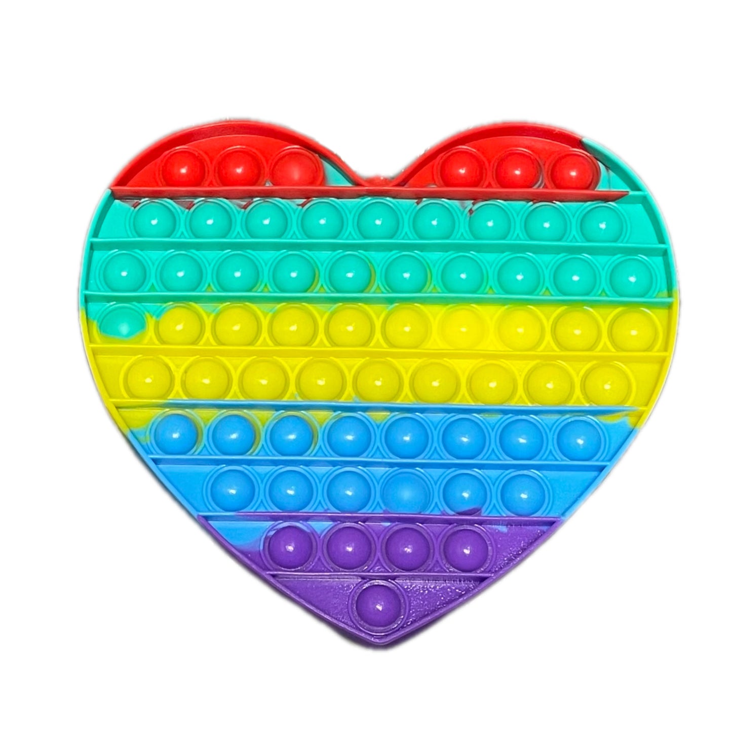 Big Rainbow Heart Pop Fidget Toy