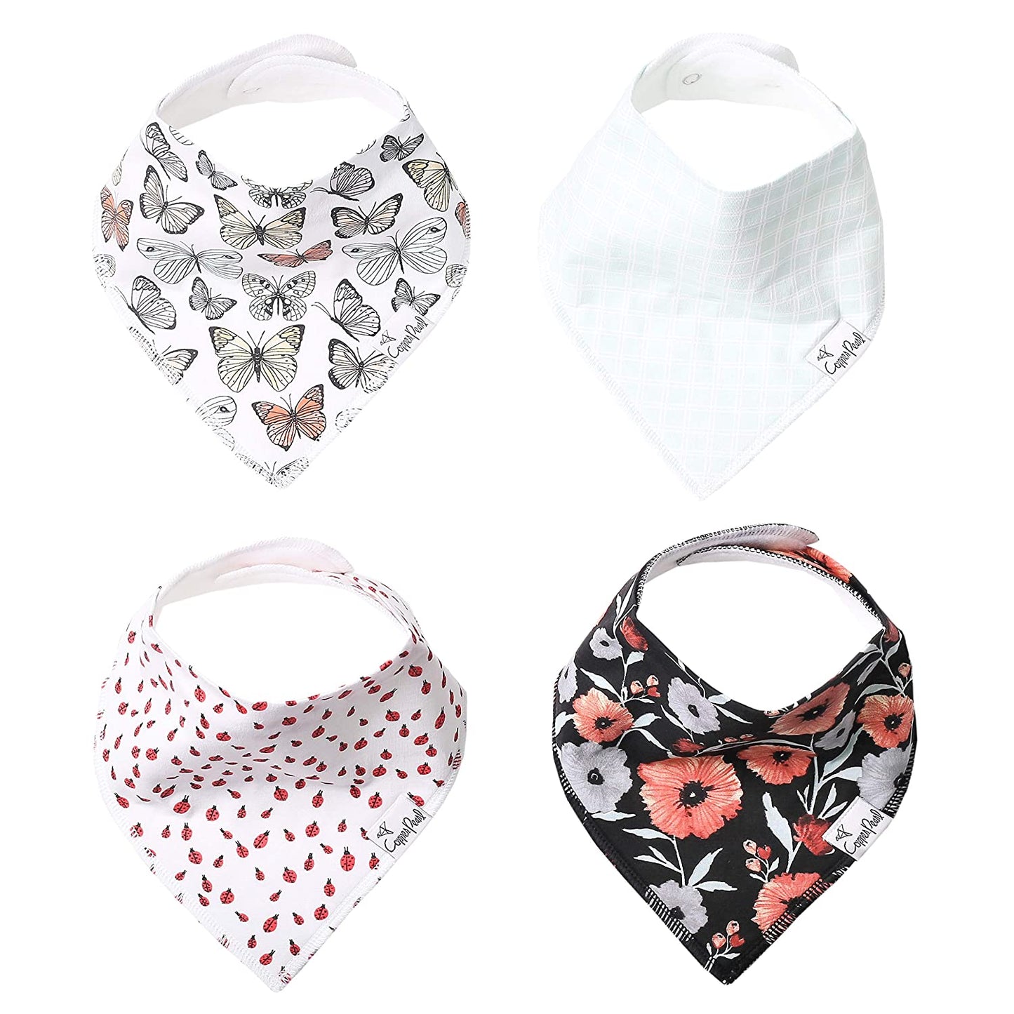 Copper Pearl Single Bandana Bibs - Dot