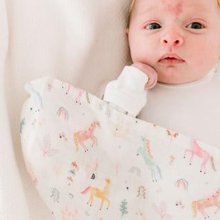 Loulou Lollipop Muslin Swaddle Blanket - Unicorn Dreams