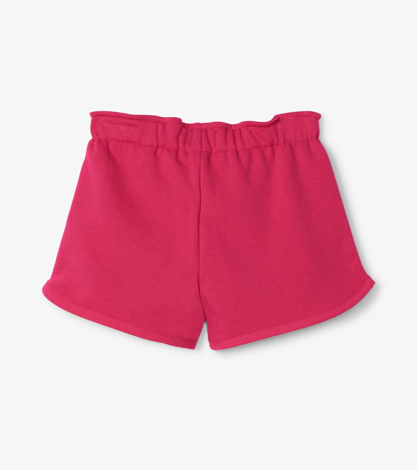 Fuchsia French Terry Paper Bag Shorts