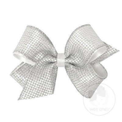 Wee Ones Medium Geometric Glitter Overlay Bow