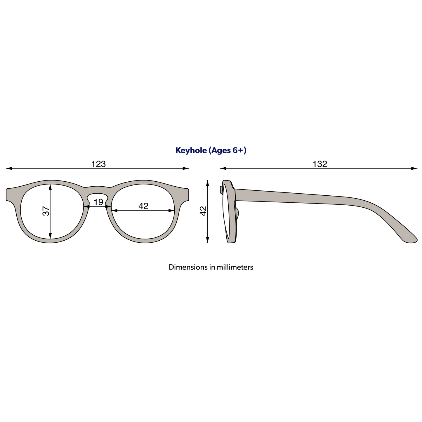 The Starlet Polarized Keyhole Sunglasses with Mirrored Lens