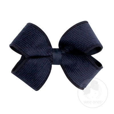 Wee Ones Small Corduroy Overlay Bow