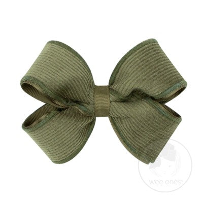 Wee Ones Small Corduroy Overlay Bow