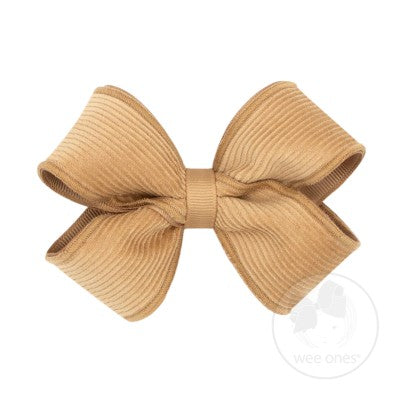 Wee Ones Small Corduroy Overlay Bow