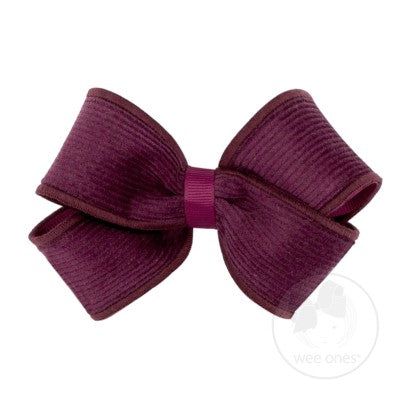 Wee Ones Small Corduroy Overlay Bow