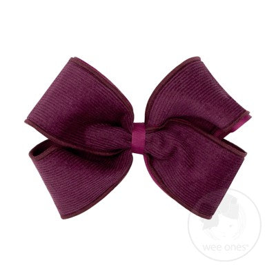 Wee Ones Small King Corduroy Overlay Bow