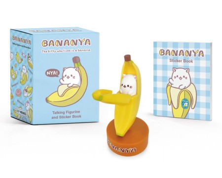 Bananya Talking Figurine and Sticker Book Kit