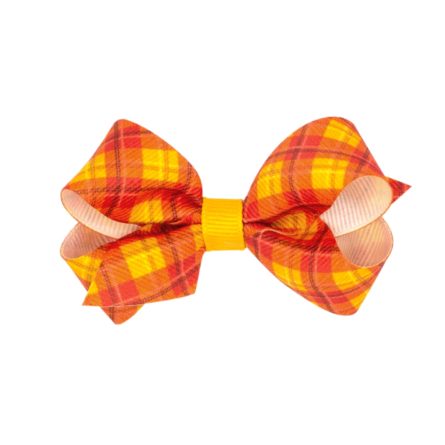 Mini Harvest-Themed Print Grosgrain Bow