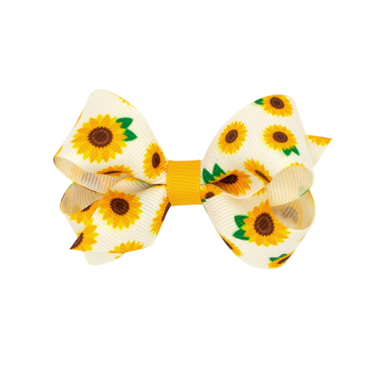 Mini Harvest-Themed Print Grosgrain Bow