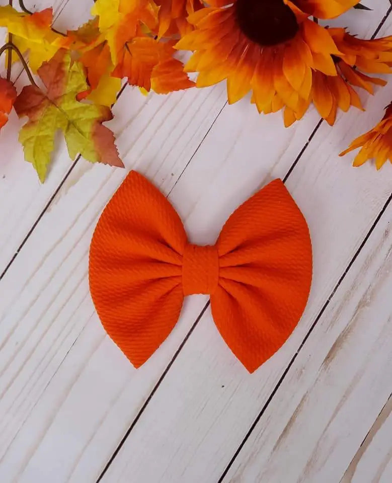 Savannah Bow - Pumpkin Pie (Deep Orange)