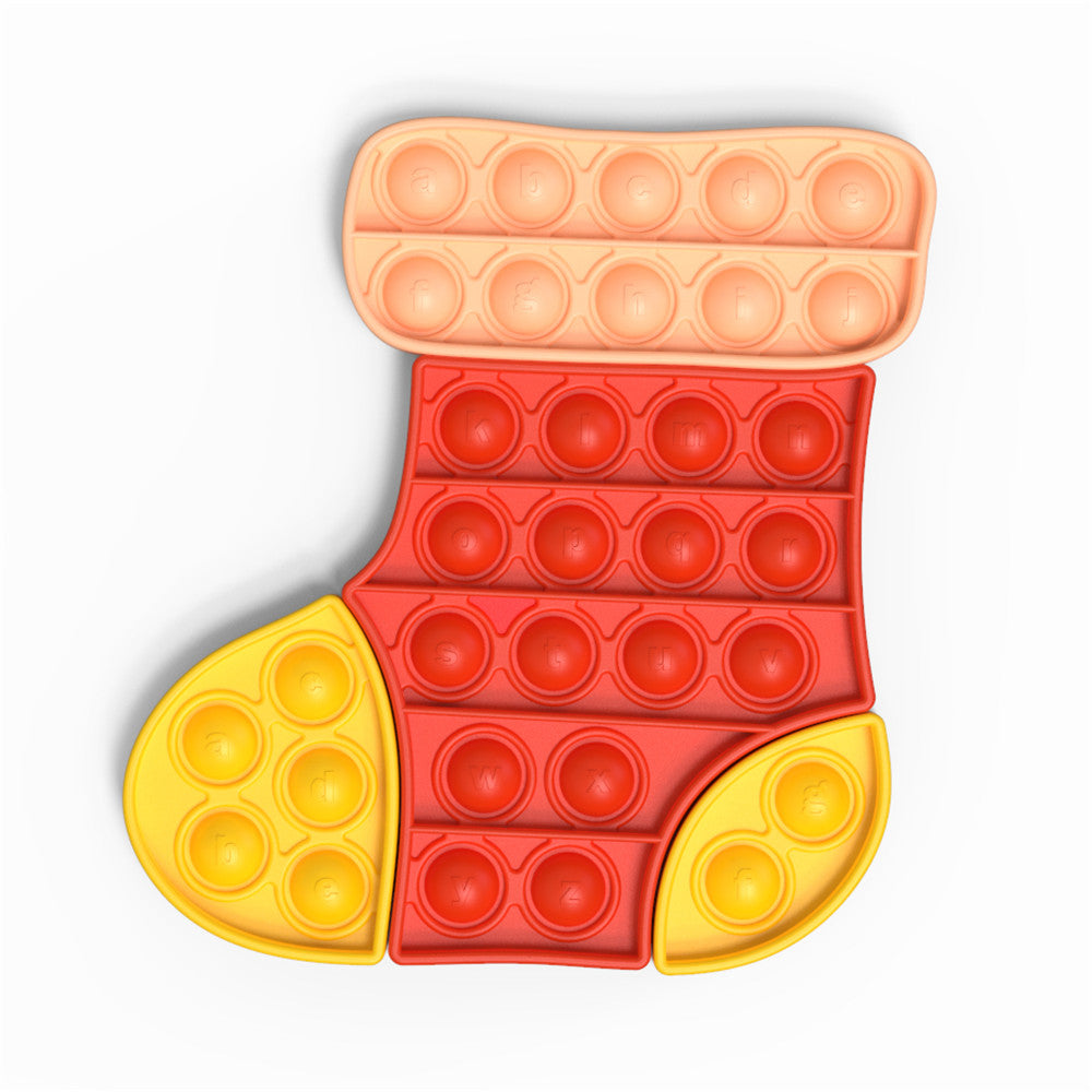Stocking Shaped Pop-It Bubble Fidget Toy