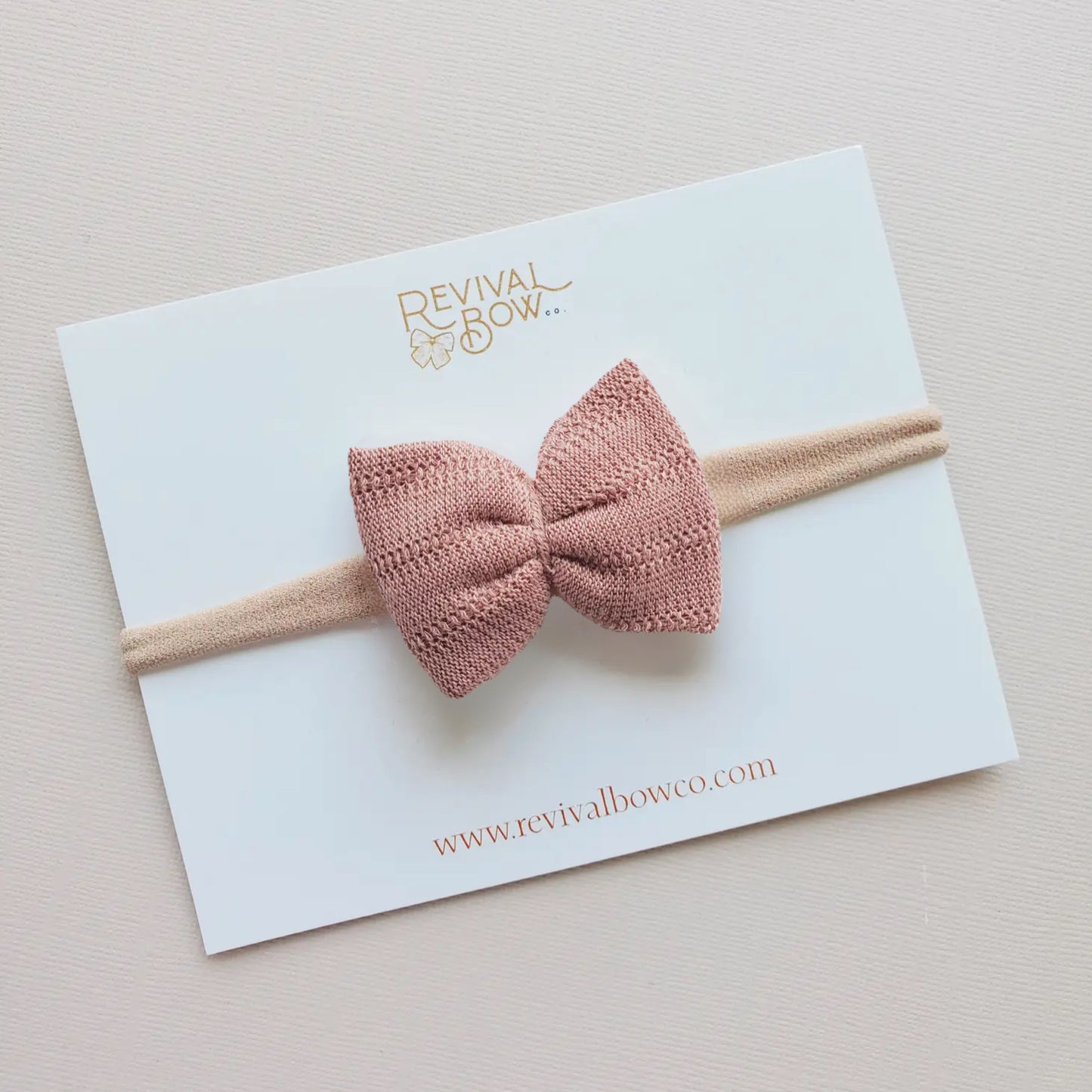 Super Soft Pink Mini Bow on Nylon Headband