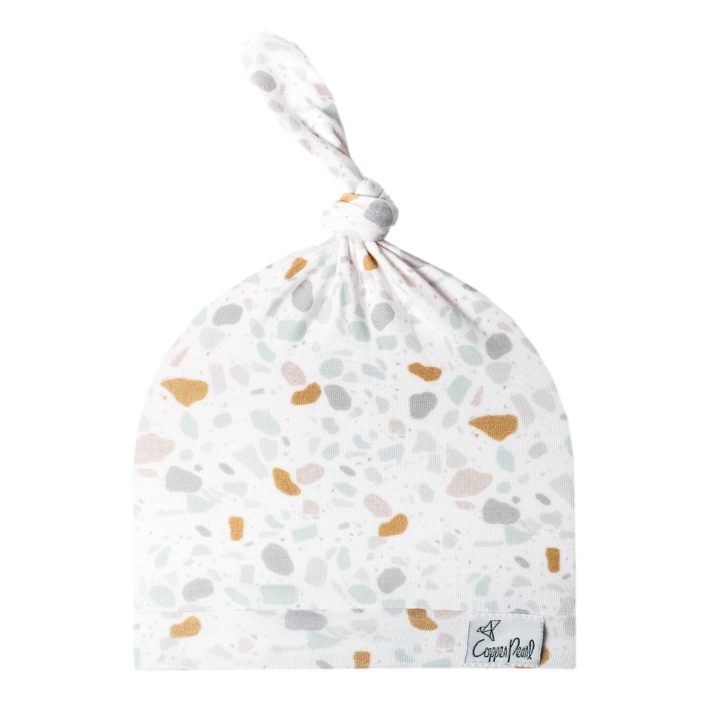 Copper Pearl Top Knot Hat 0-4mo - Arlo