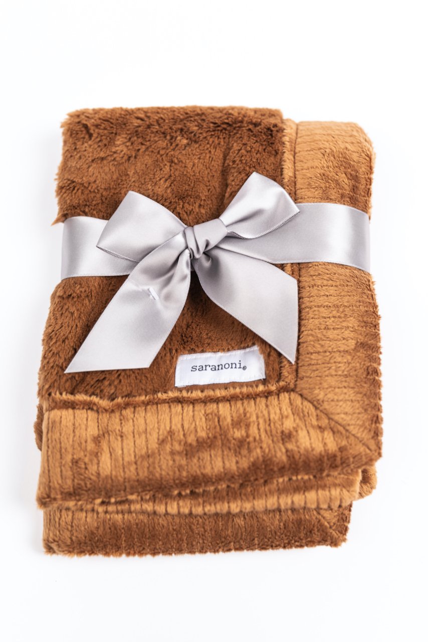 Camel Lush Receiving Blanket - Saranoni