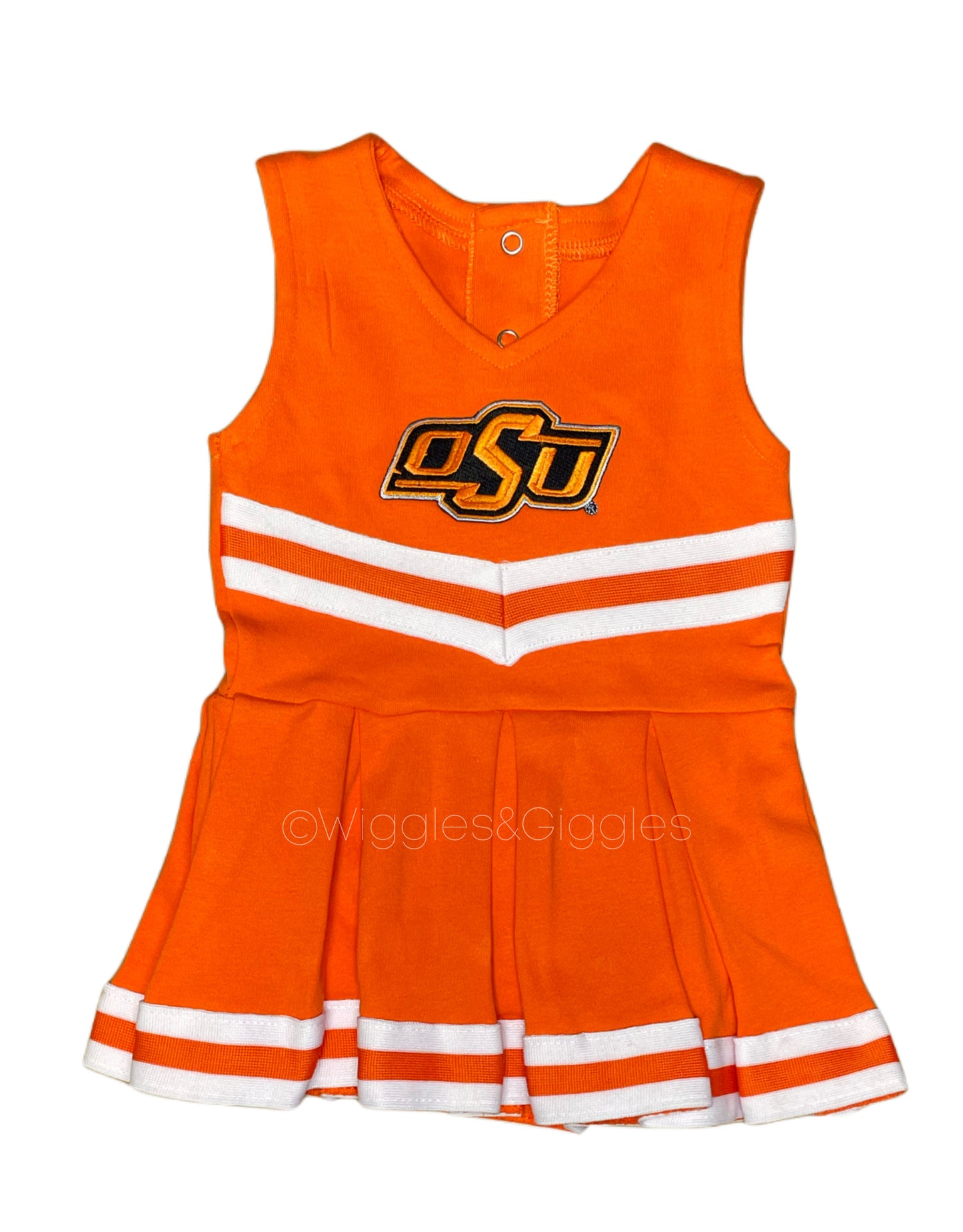 Cheerleader Bodysuit Dress - Orange/Orange - OSU