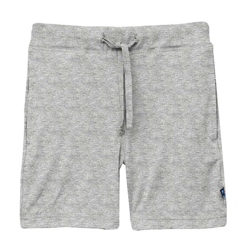 Lightweight Drawstring Shorts in Heather Mist