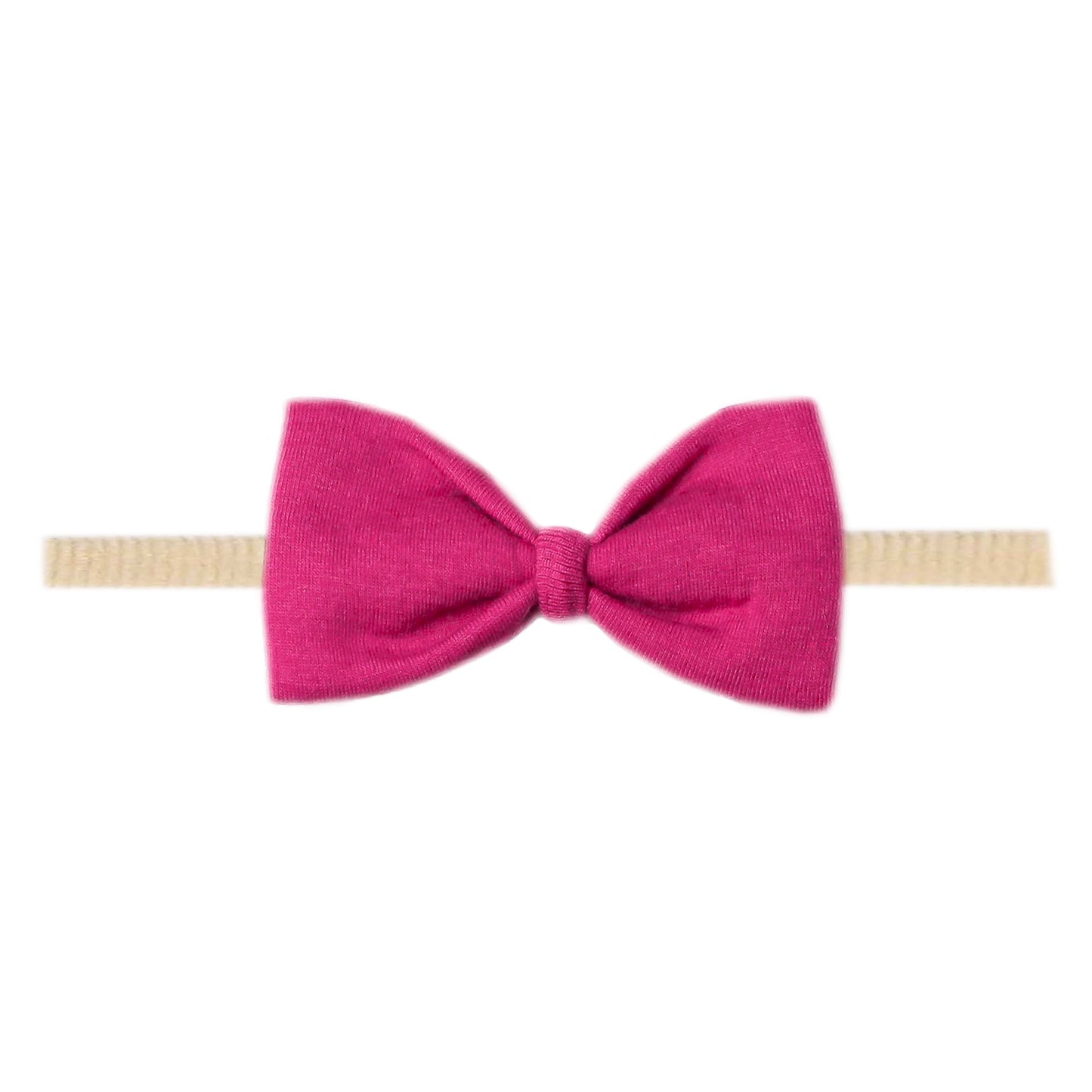 Copper Pearl Nylon Bowtie Headband - Berry