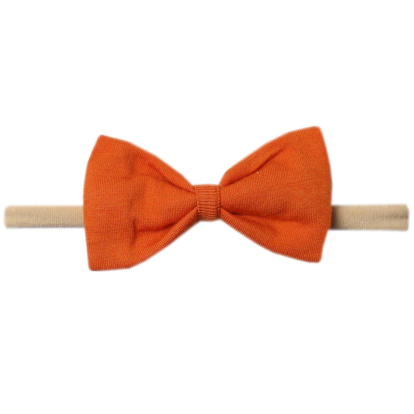 Copper Pearl Nylon Bowtie Headband - Blaze