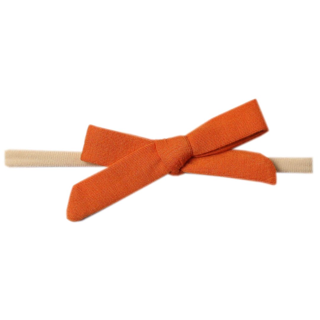 Copper Pearl Ribbon Nylon Bow - Blaze
