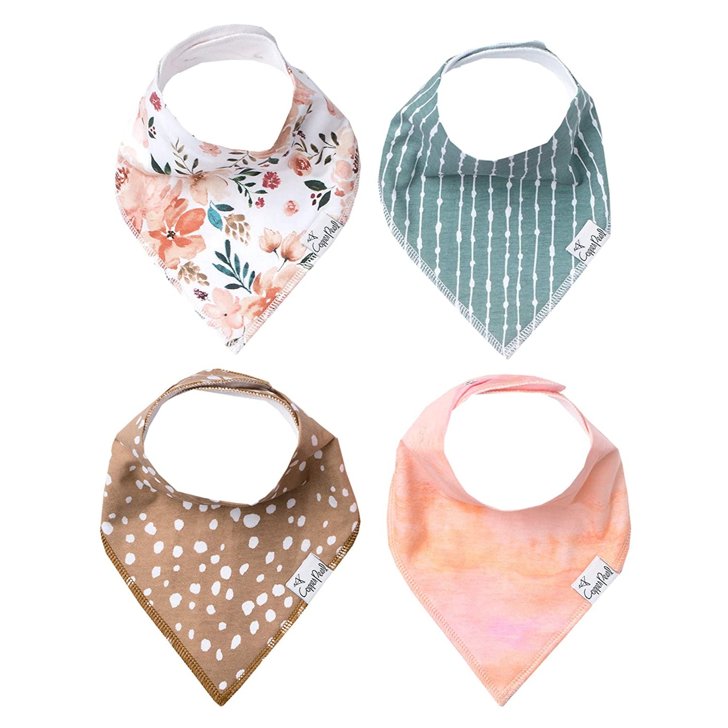 Copper Pearl Single Bandana Bibs - Autumn