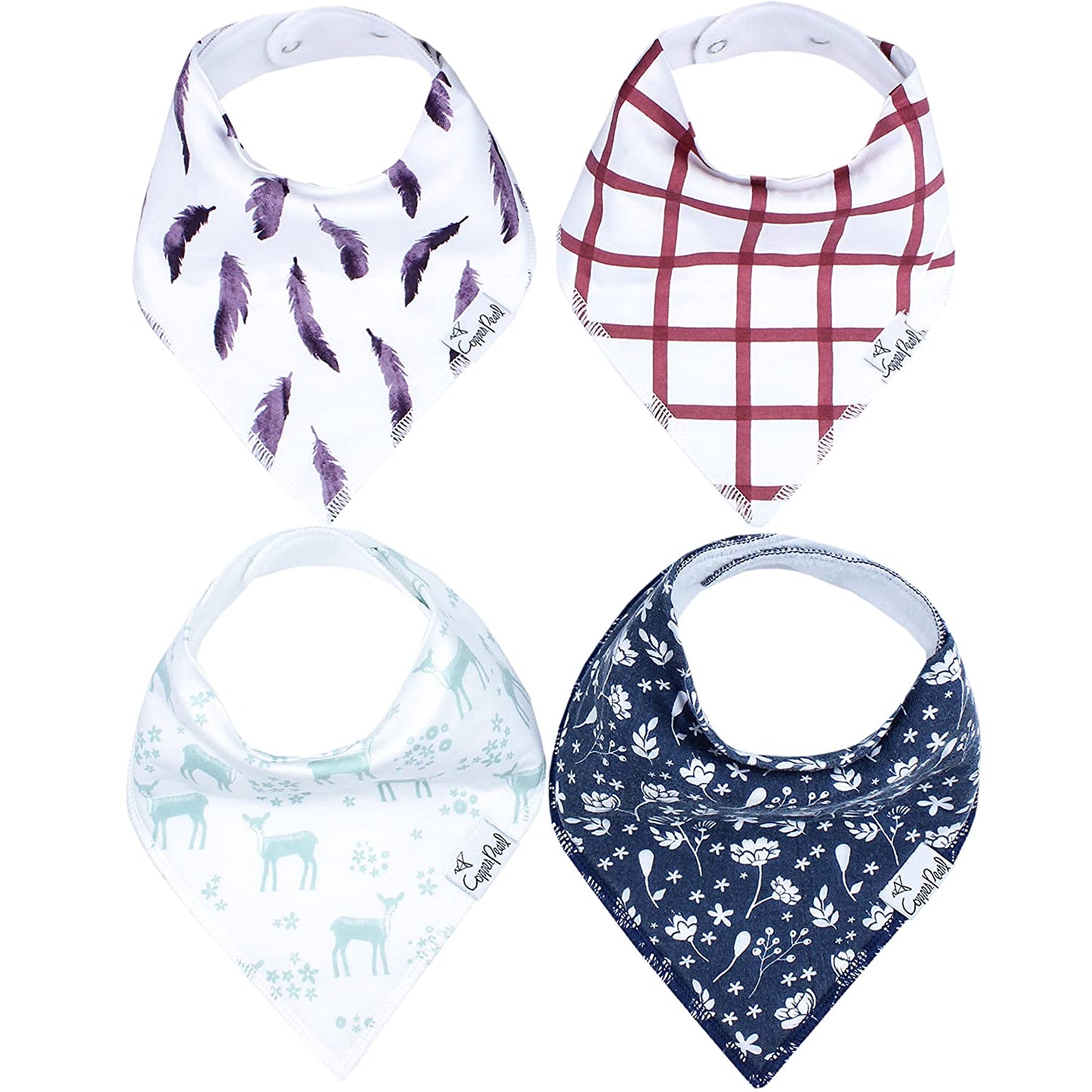 Copper Pearl Single Bandana Bibs - Fawn