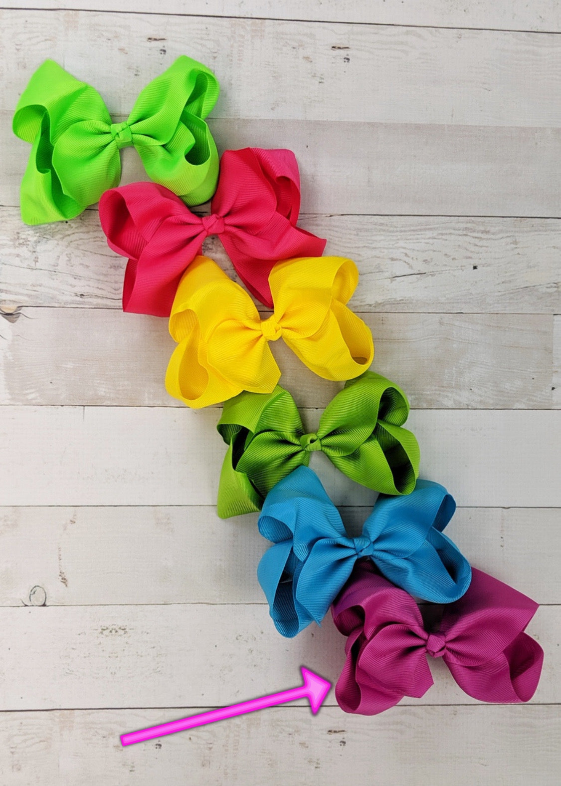 Solid Neon Oversize Hair Bow
