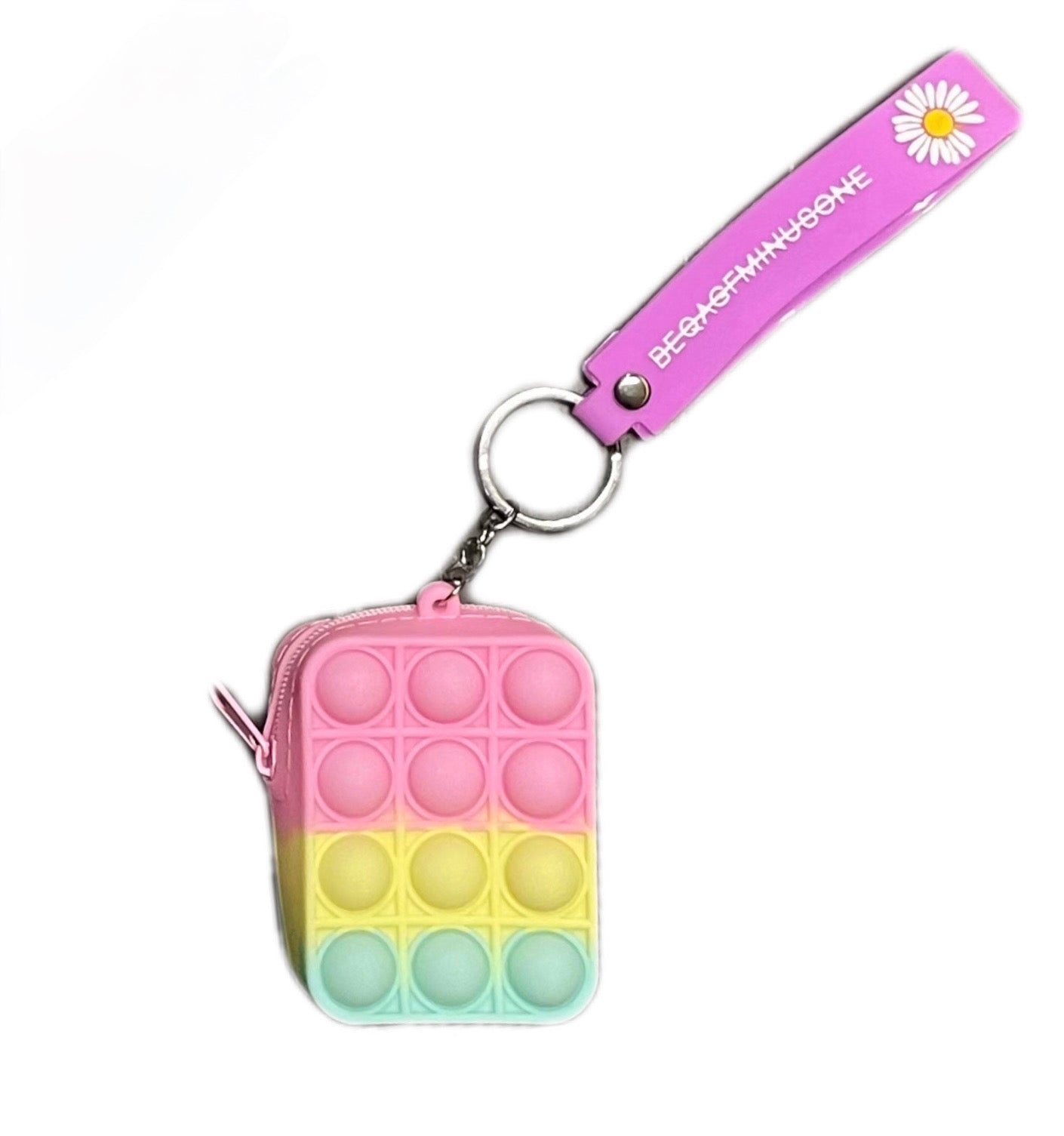 Mini Silicone Push Pop Keychain Bag