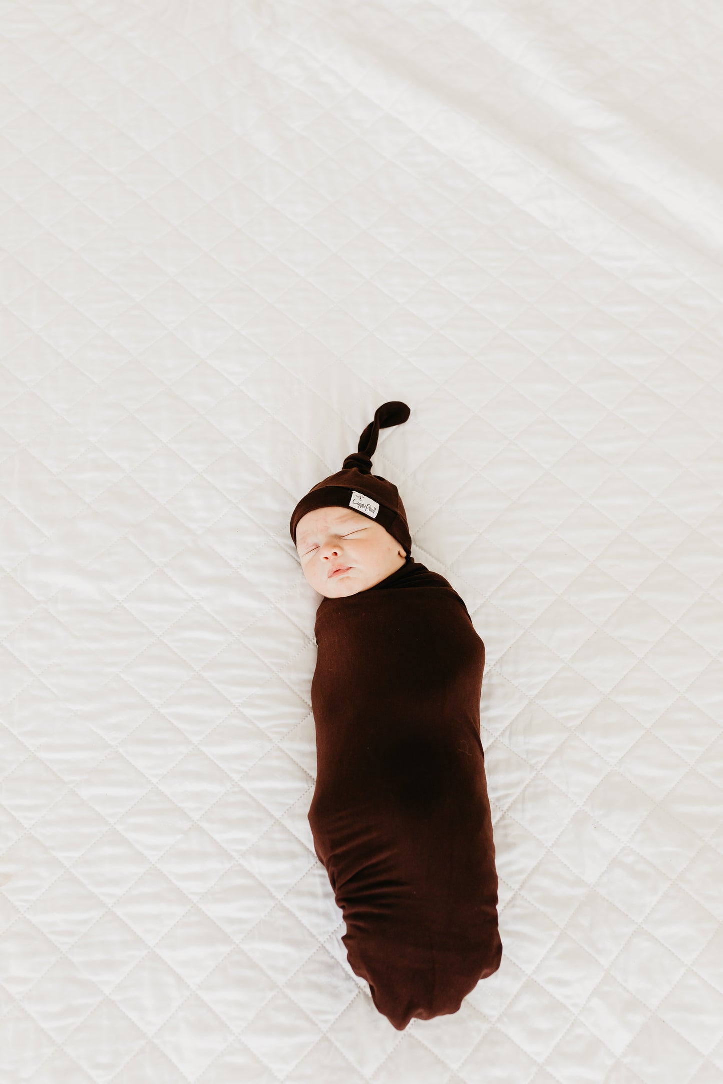 Copper Pearl Knit Swaddle Blanket - Moose