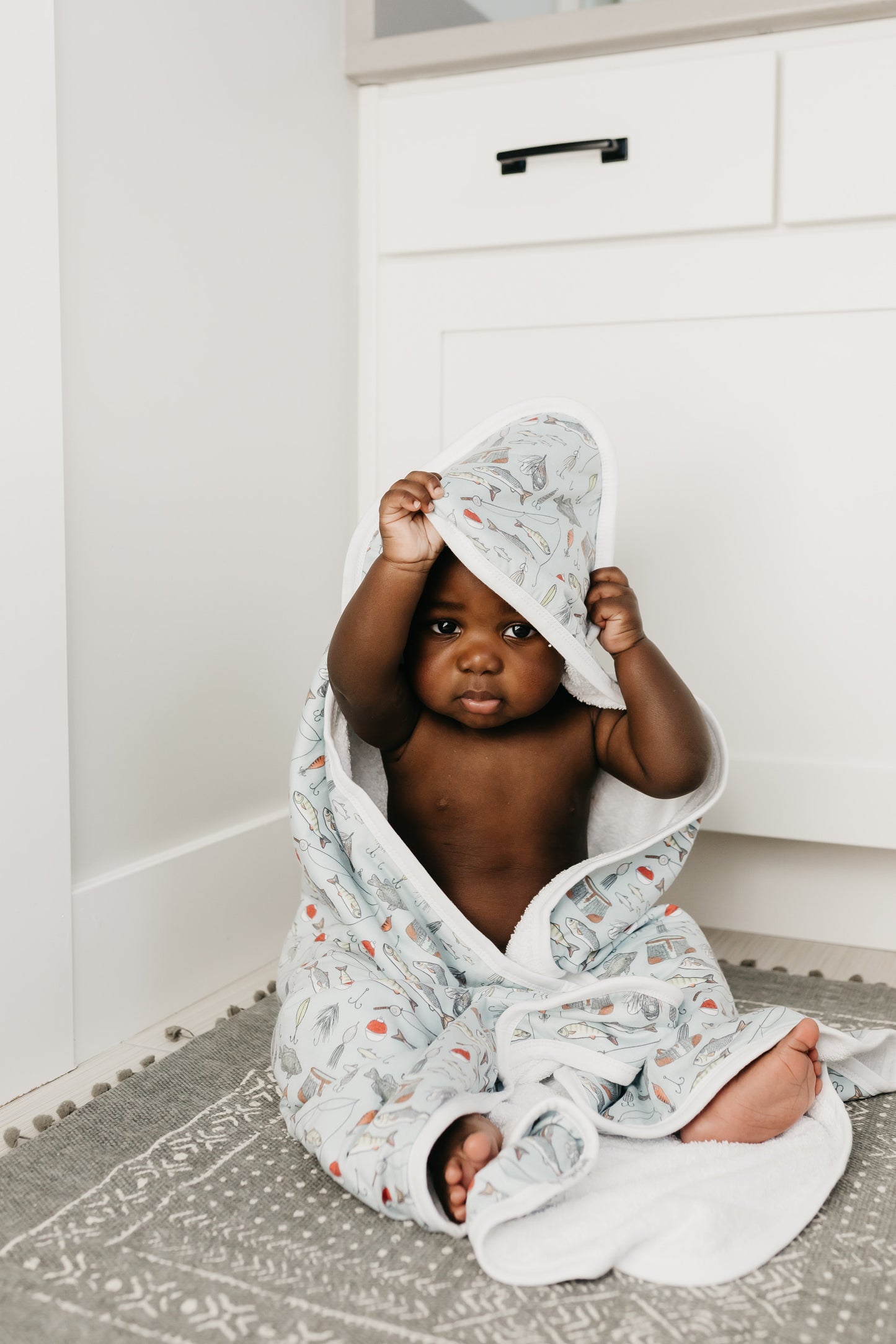 Copper Pearl Premium Knit Hooded Towel - Trout