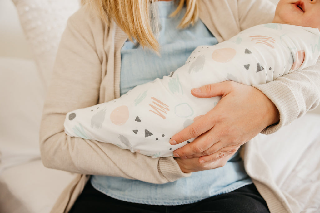 Copper Pearl Knit Swaddle Blanket - Bayside