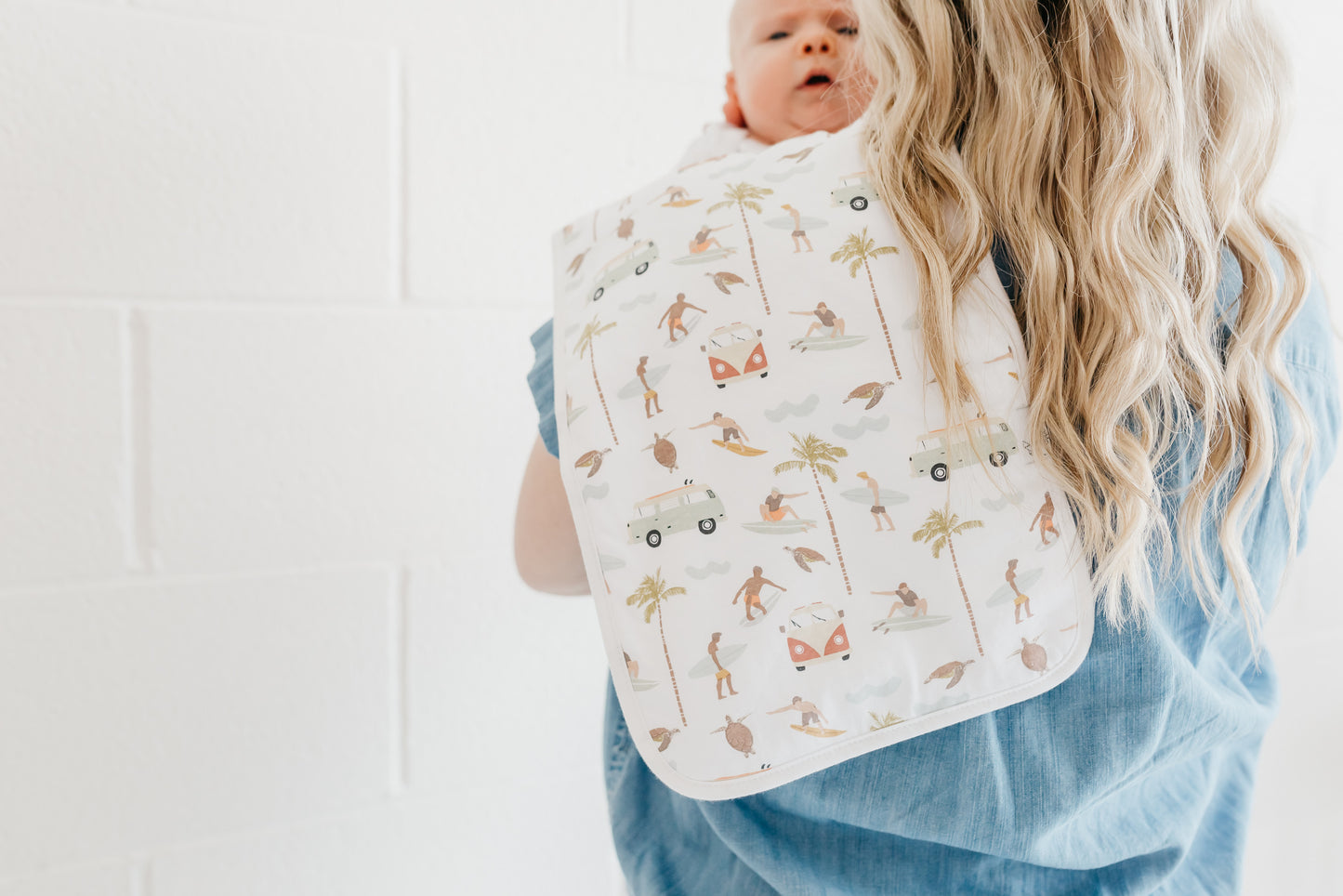 Copper Pearl Single Burp Cloth - Maui