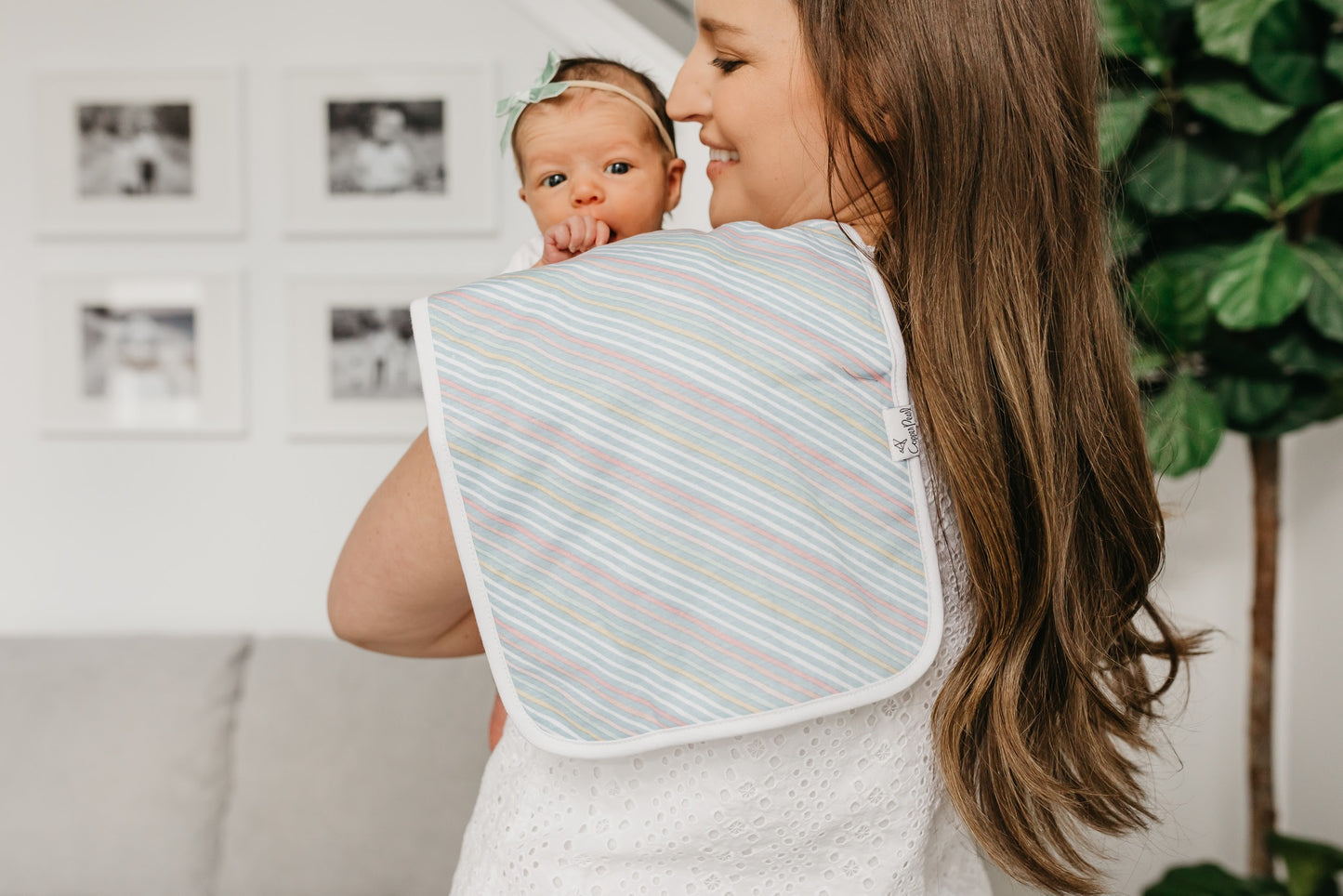 Copper Pearl Single Burp Cloth - Whimsy