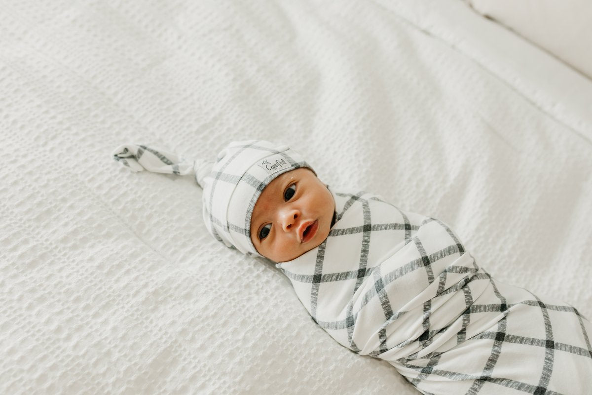 Copper Pearl Knit Swaddle Blanket - Ledger