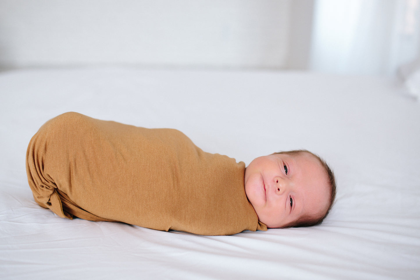 Copper Pearl Knit Swaddle Blanket - Camel